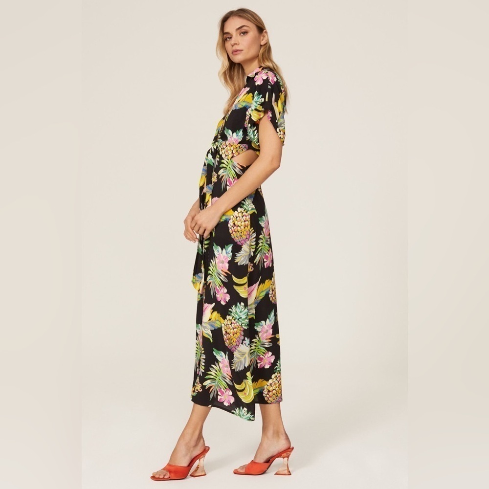New! Le Superbe Mai Tai Might I Dress in Black Tropical Cali 🌴🌸 size 10 - Picture 2 of 9